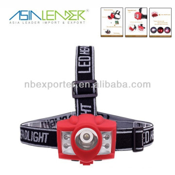 2014 new design 3W + 4 red LED super bright headlamp